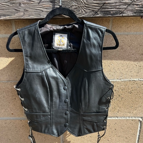 Vintage Leather women’s vest size M - Picture 6 of 8